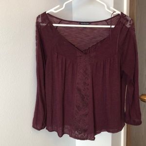 Sheer American Eagle Blouse